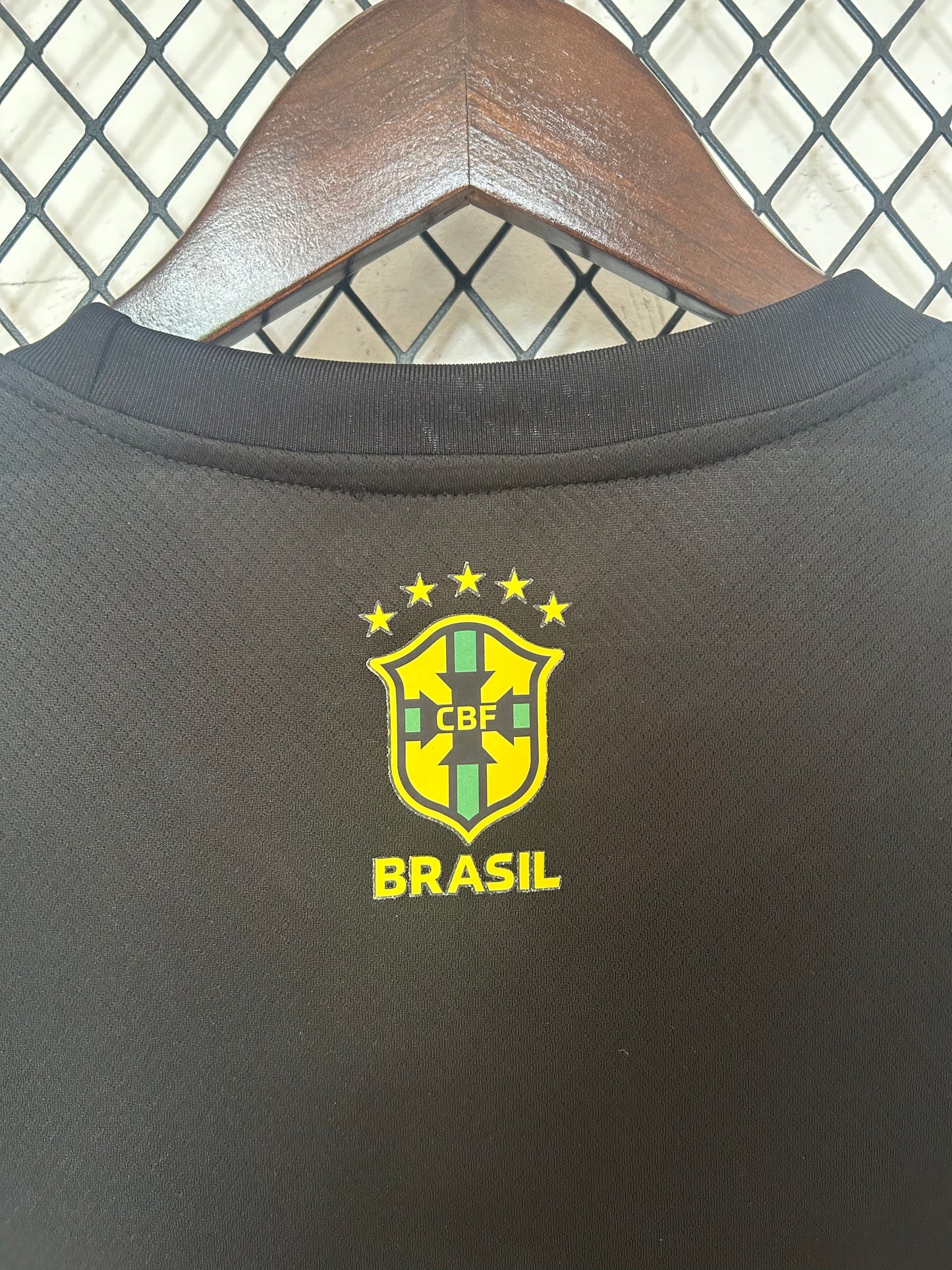 2024 Brazil Special Edition Jesus Black Gray Soccer Kit
