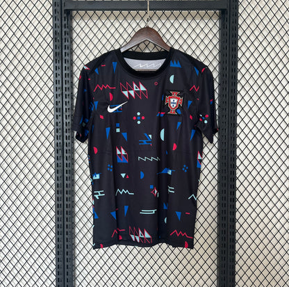 PORTUGAL PRE-MATCH TRAINING BLACK JERSEY 2024