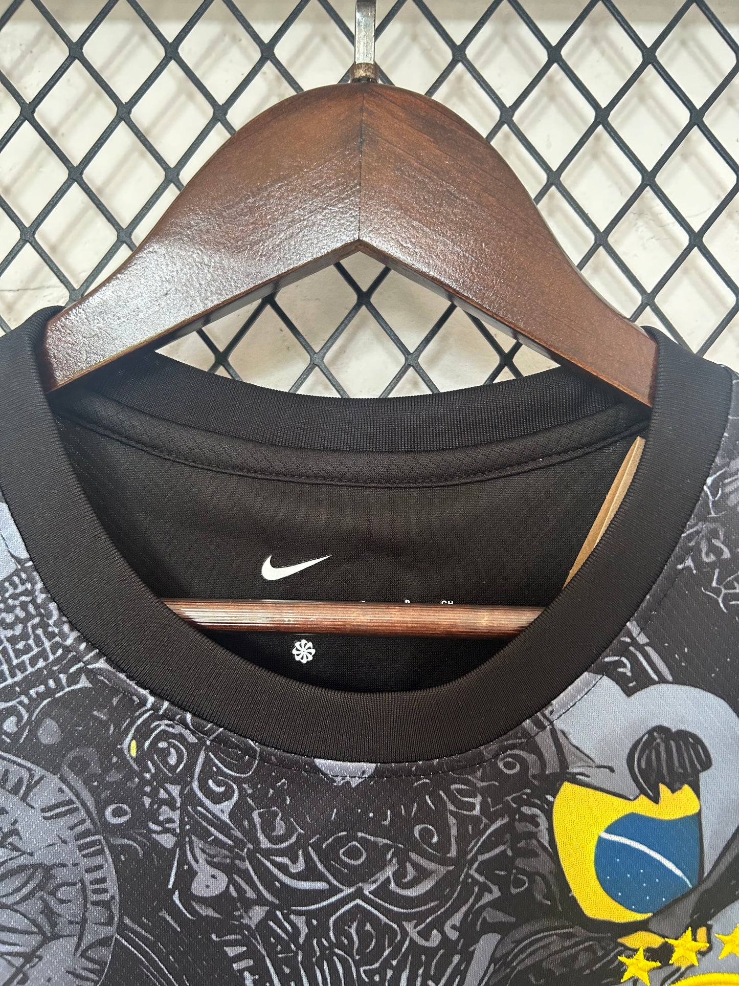 2024 Brazil Special Edition Jesus Black Gray Soccer Kit