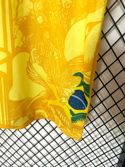 2024 Brazil Special Edition Jesus Yellow Soccer Kit
