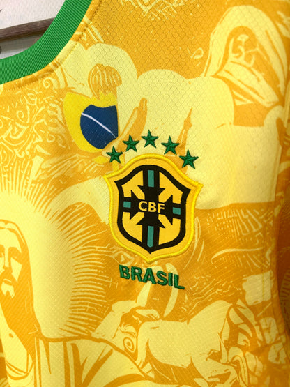 2024 Brazil Special Edition Jesus Yellow Soccer Kit
