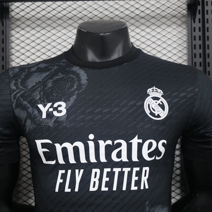 Real Madrid x Y-3 2023/2024 Fourth Black Rose Kit